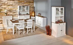 Interlink Esstisch Westerland 160x90cm - weiß/braun