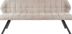Emob Esszimmerbank Aster - 180x58x81cm - sandfarbener Bouclé-Stoff