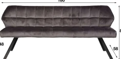 Emob Esszimmerbank Rilla 180cm Samt -