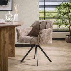 Emob Esszimmer-Drehstuhl Aster - 63x60x81cm - champagner