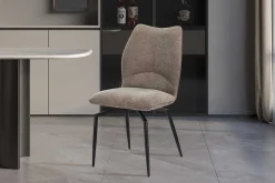 Rousseau Esszimmer-Drehstuhl Lara - 46x60x89cm - sand