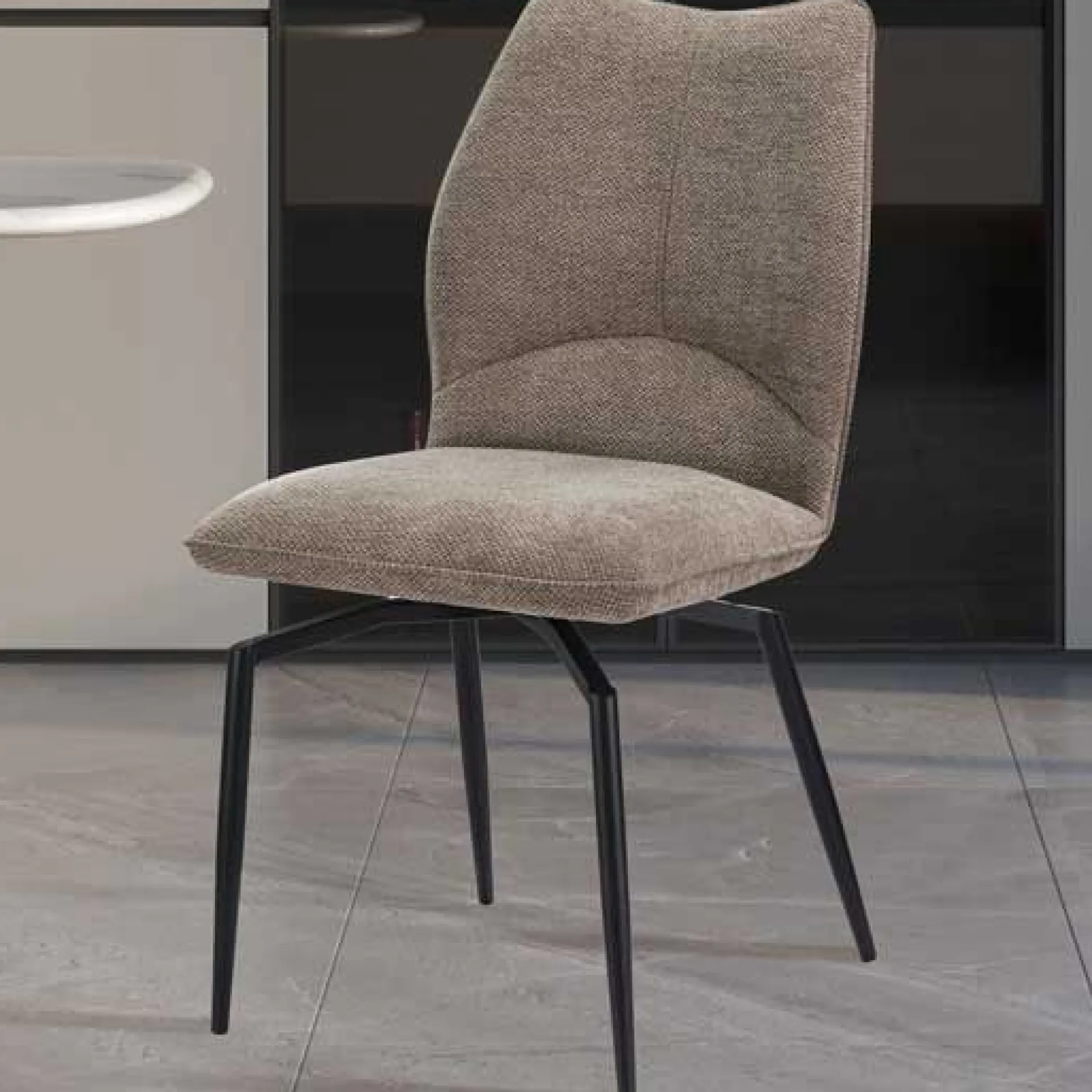 Rousseau Esszimmer-Drehstuhl Lara - 46x60x89cm - sand