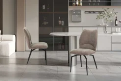 Rousseau Esszimmer-Drehstuhl Lara - 46x60x89cm - sand