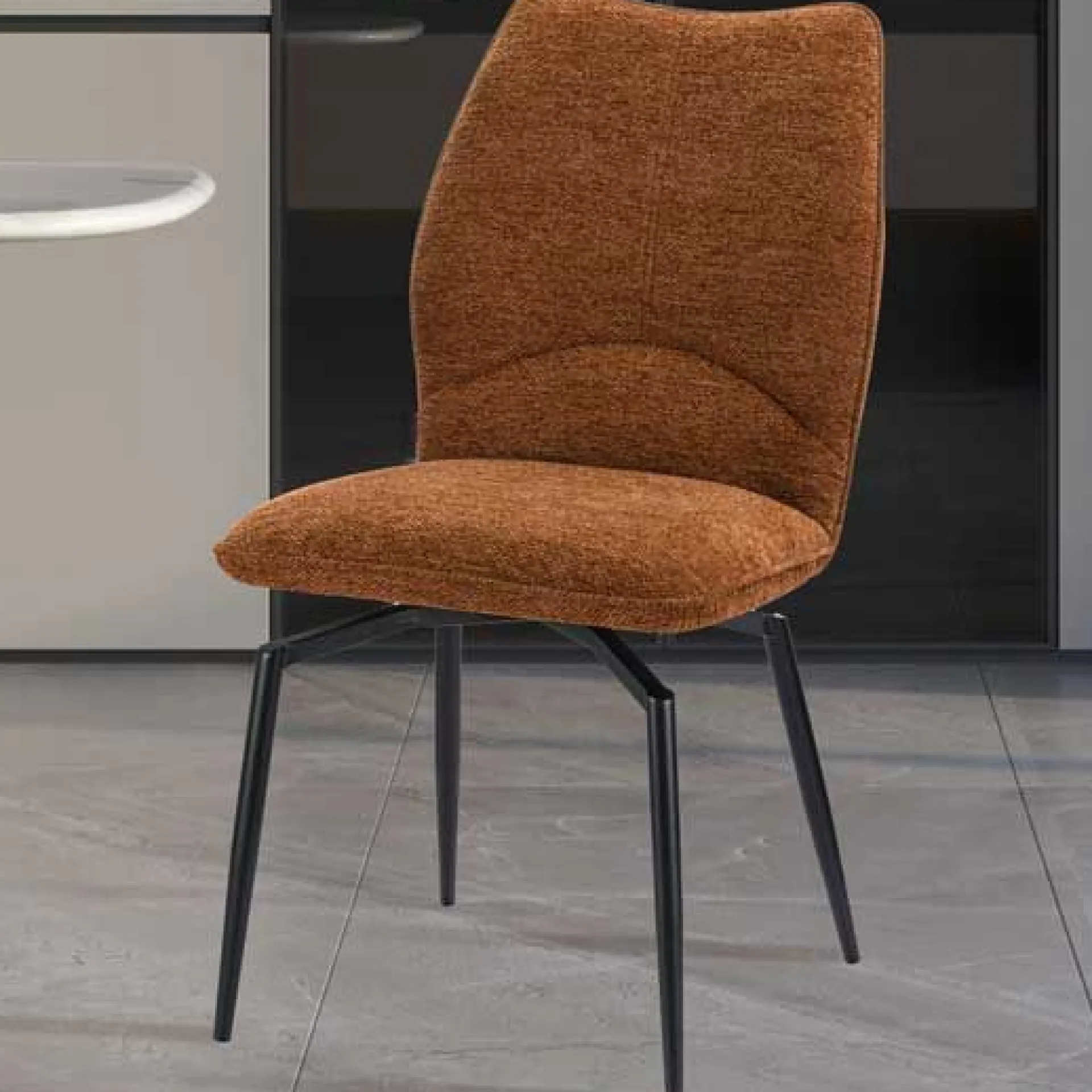 Rousseau Esszimmer-Drehstuhl Lara - 46x60x89cm - Rost