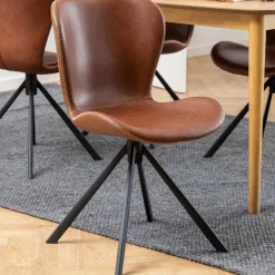 Emob Esszimmer-Drehstuhl Tilda Kunstleder - /schwarz