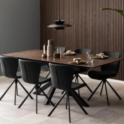 Emob Esszimmer-Drehstuhl Tilda stoff - /schwarz