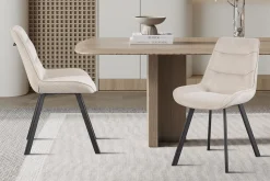 Rousseau Esszimmerstuhl Amalia | 53 x 61 x 87 cm | Sandfarbenes Design