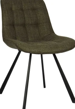 Rousseau Esszimmerstuhl Ariba mit Metallbeinen - dunkel