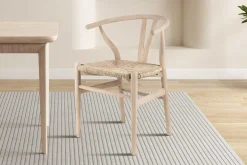Rousseau Esszimmerstuhl Bart - 55x52.5x77.5cm - Ulme massiv/Seegras