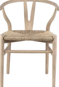 Rousseau Esszimmerstuhl Bart - 55x52.5x77.5cm - Ulme massiv/Seegras