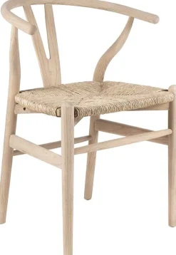 Rousseau Esszimmerstuhl Bart - 55x52.5x77.5cm - Ulme massiv/Seegras