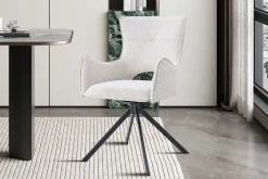 Rousseau Esszimmerstuhl Billy - 58x60x88cm - drehbar - ecru