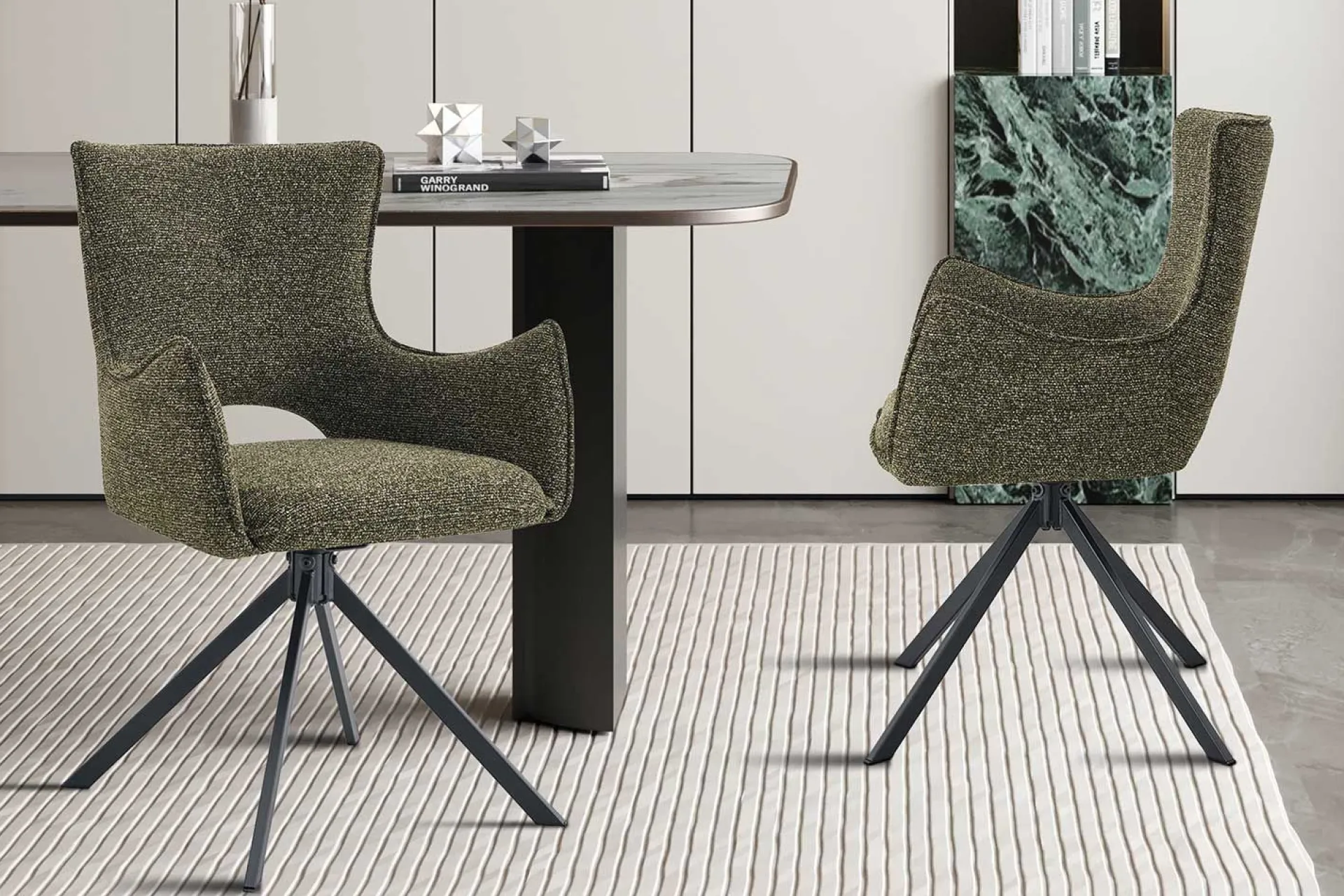Rousseau Esszimmerstuhl Billy - 58x60x88cm - drehbar -