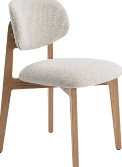 Rousseau Esszimmerstuhl Carmen - 48x59x83,5cm - Eiche massiv/beige Stoff
