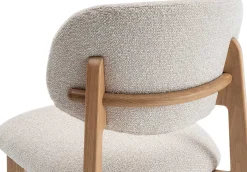 Rousseau Esszimmerstuhl Carmen - 48x59x83,5cm - Eiche massiv/beige Stoff