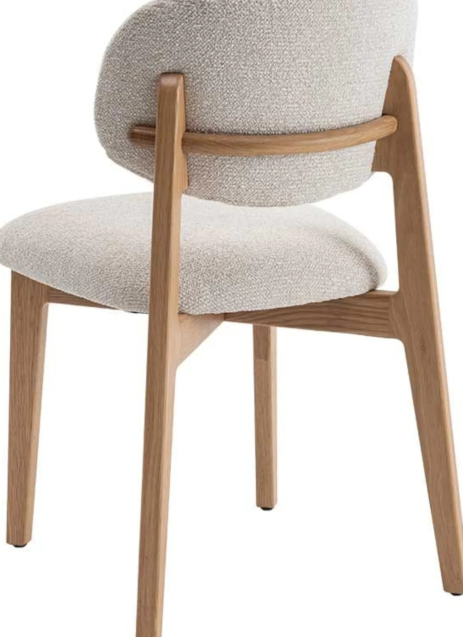 Rousseau Esszimmerstuhl Carmen - 48x59x83,5cm - Eiche massiv/beige Stoff