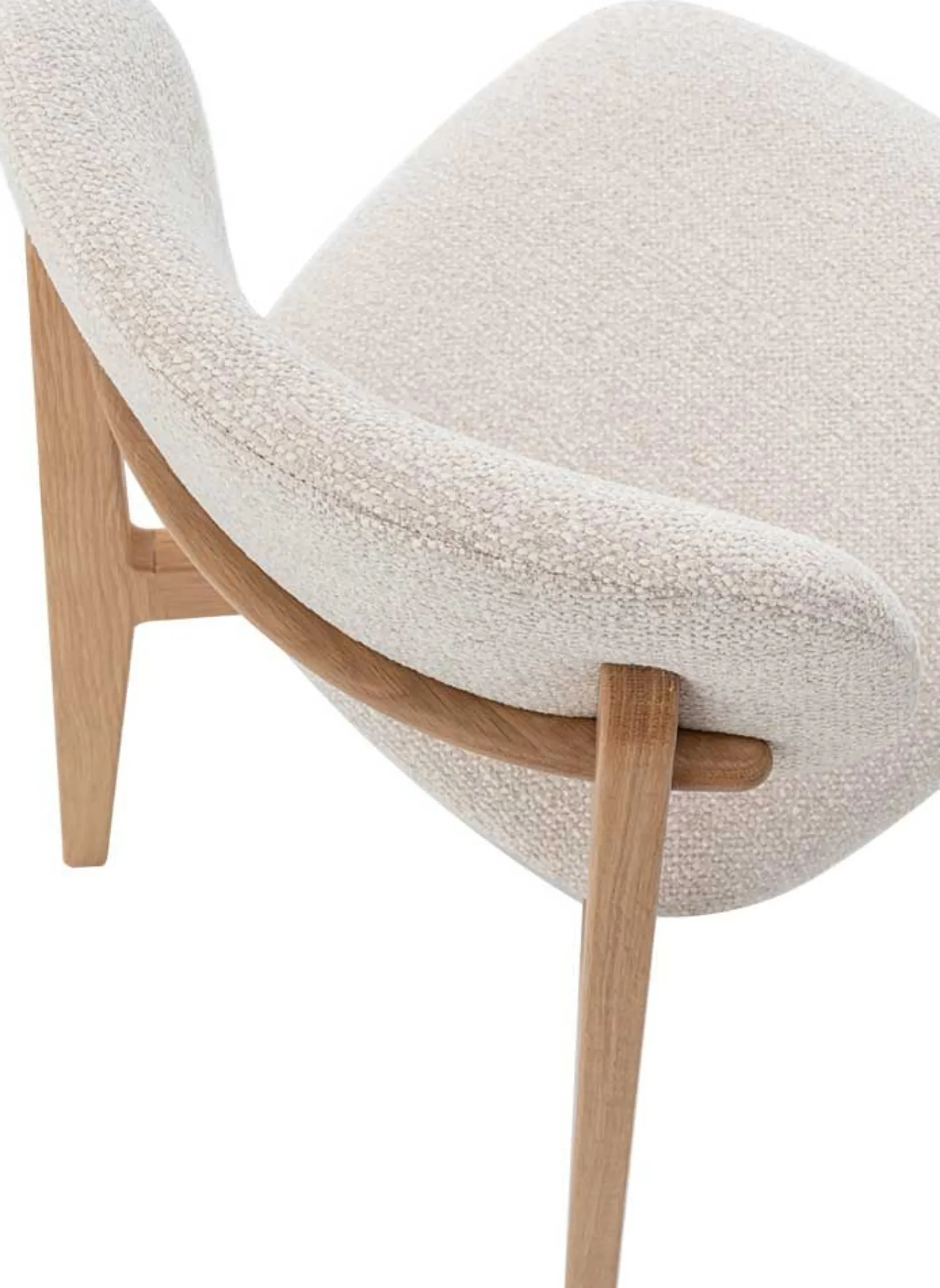 Rousseau Esszimmerstuhl Carmen - 48x59x83,5cm - Eiche massiv/beige Stoff
