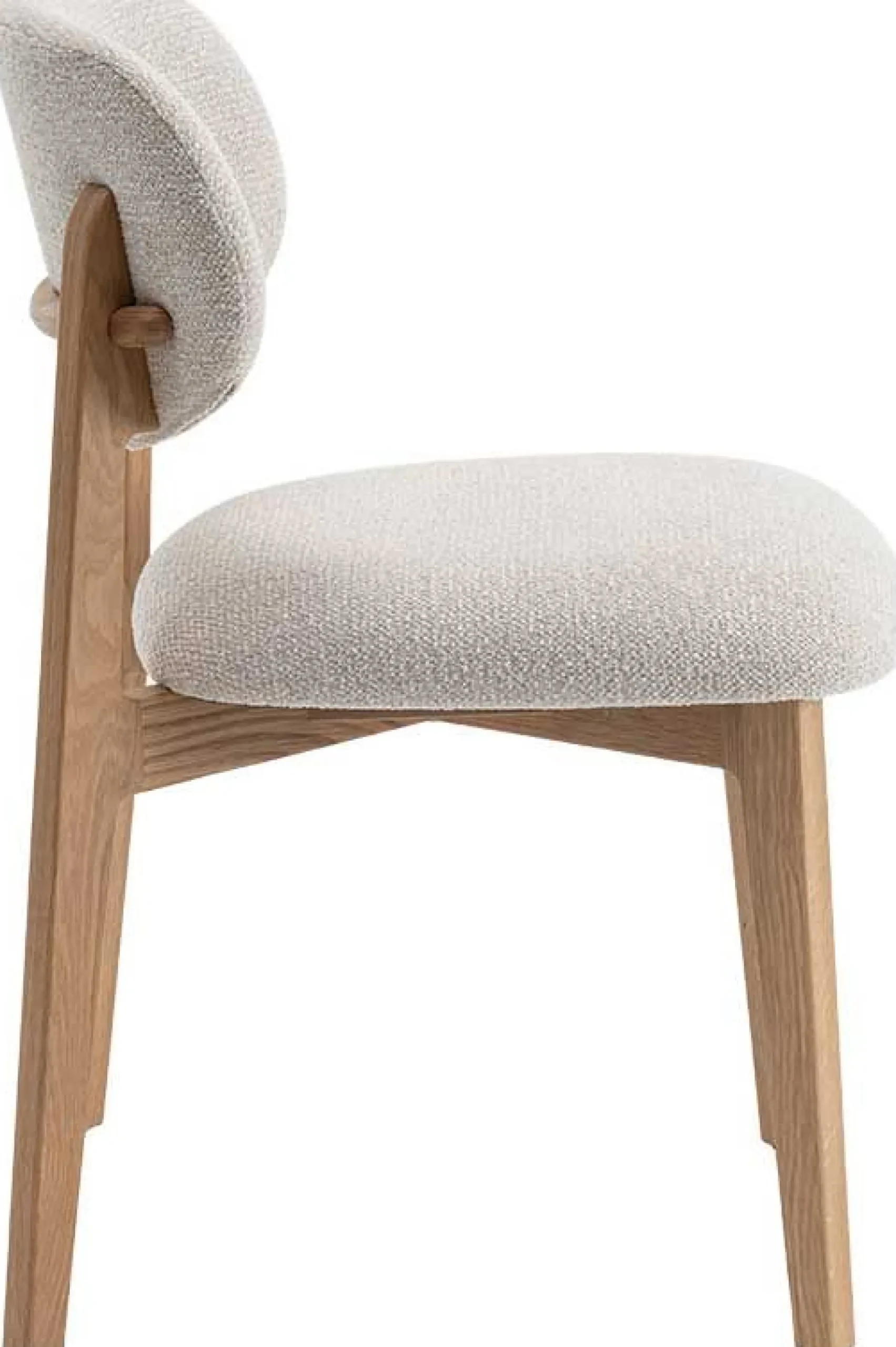 Rousseau Esszimmerstuhl Carmen - 48x59x83,5cm - Eiche massiv/beige Stoff