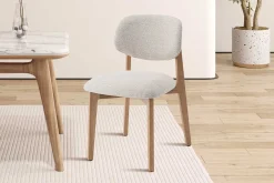 Rousseau Esszimmerstuhl Carmen - 48x59x83,5cm - Eiche massiv/beige Stoff
