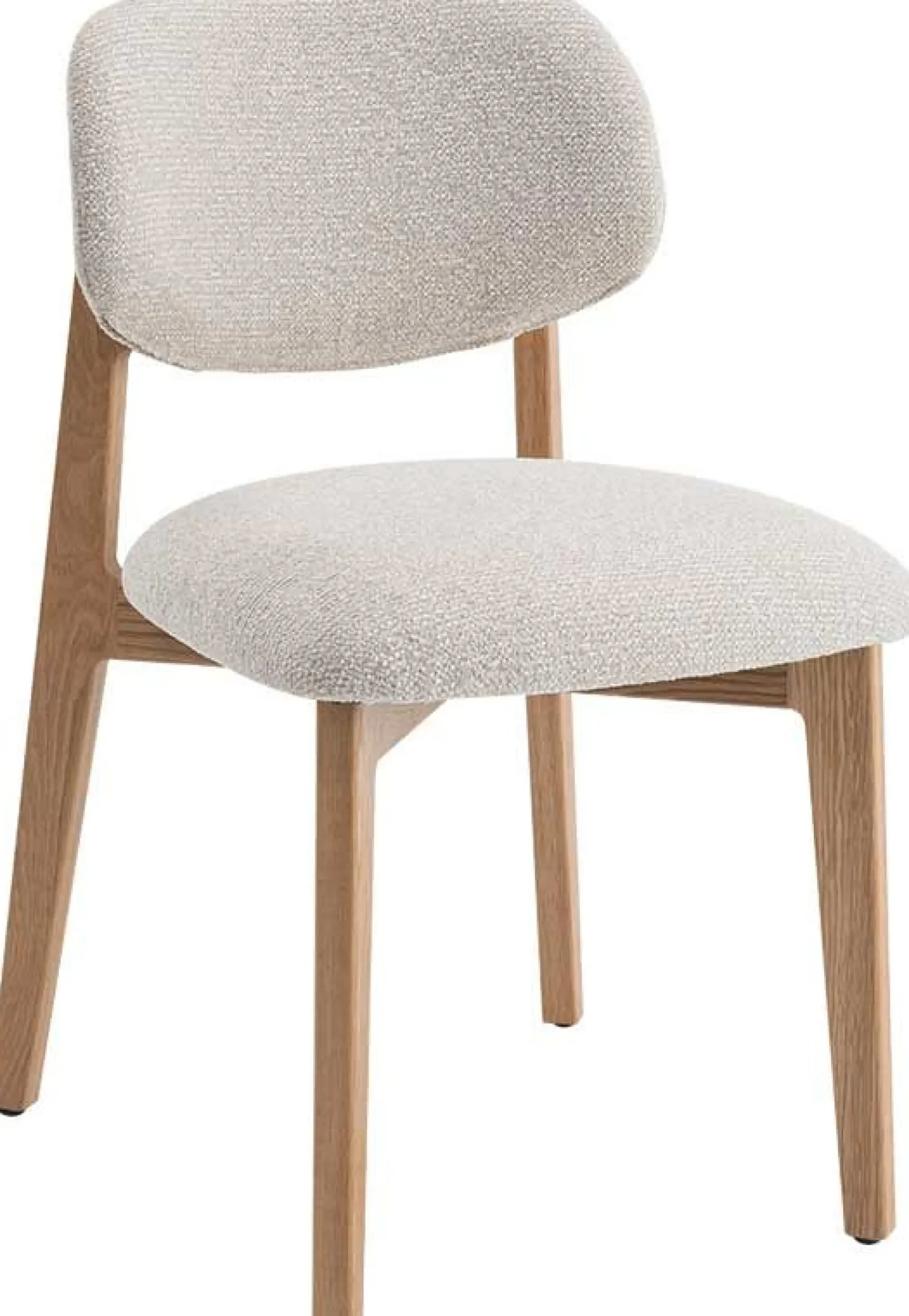 Rousseau Esszimmerstuhl Carmen - 48x59x83,5cm - Eiche massiv/beige Stoff