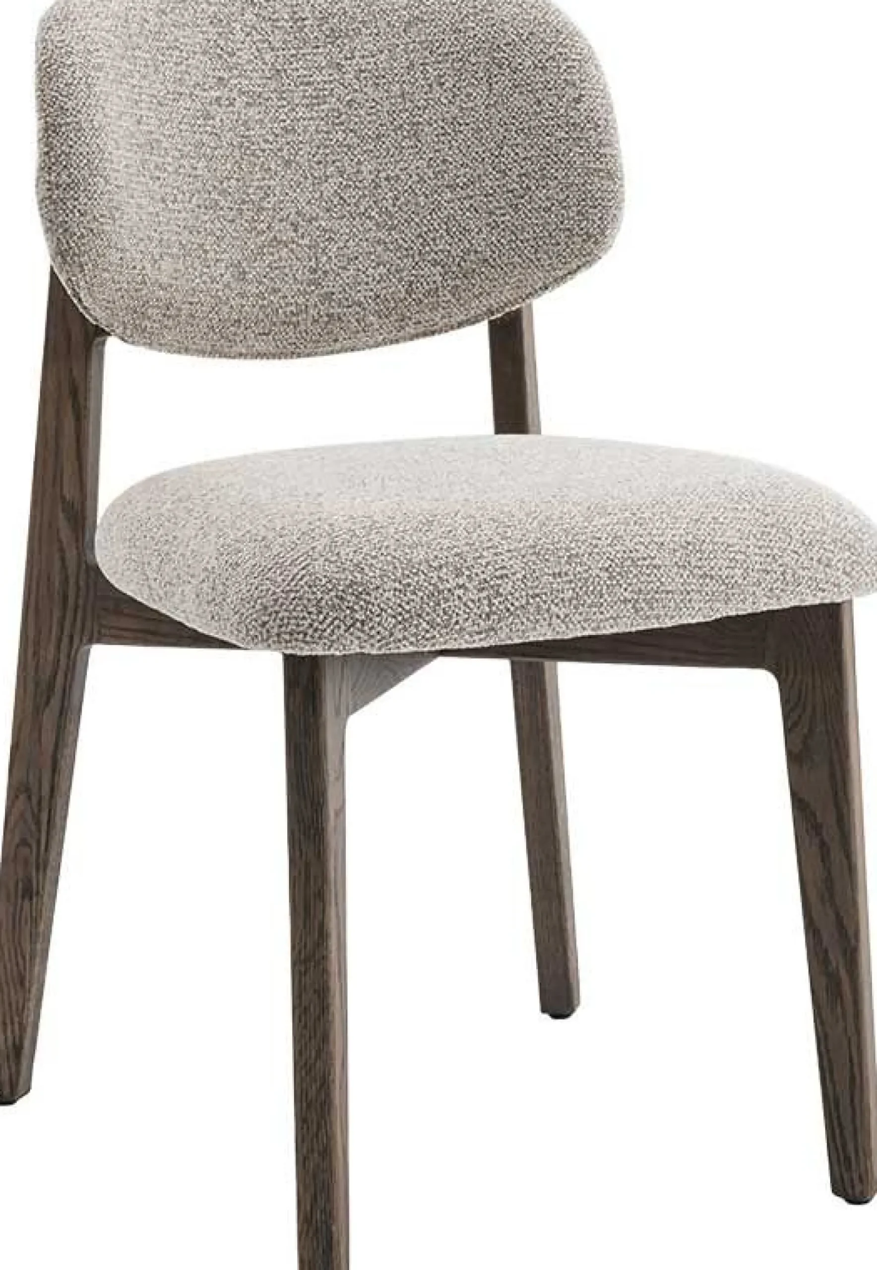 Rousseau Esszimmerstuhl Carmen - 48x59x83,5cm - Räuchereiche/beiger Stoff