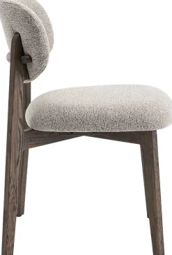 Rousseau Esszimmerstuhl Carmen - 48x59x83,5cm - Räuchereiche/beiger Stoff