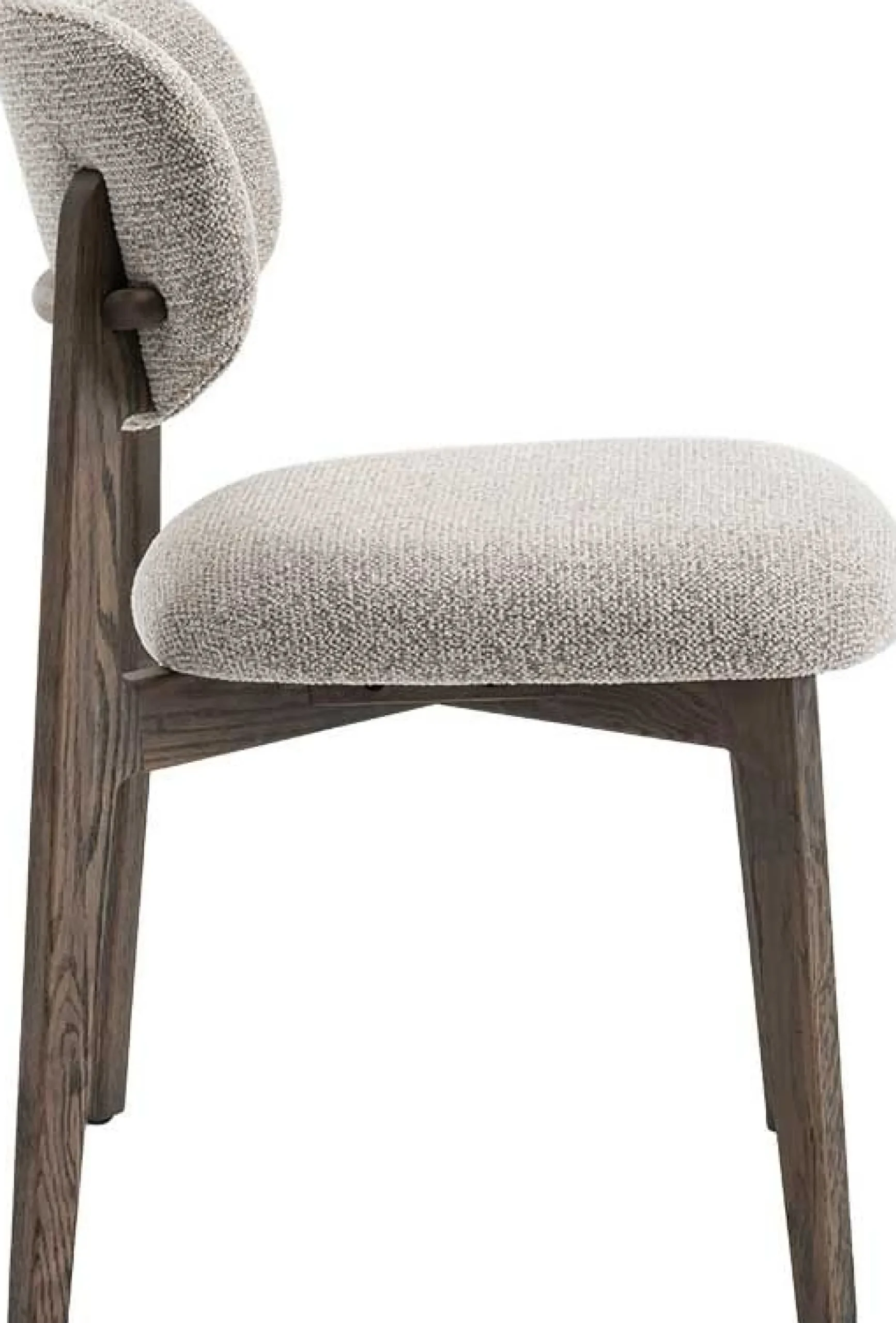 Rousseau Esszimmerstuhl Carmen - 48x59x83,5cm - Räuchereiche/beiger Stoff