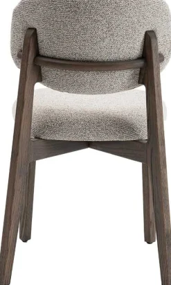 Rousseau Esszimmerstuhl Carmen - 48x59x83,5cm - Räuchereiche/beiger Stoff