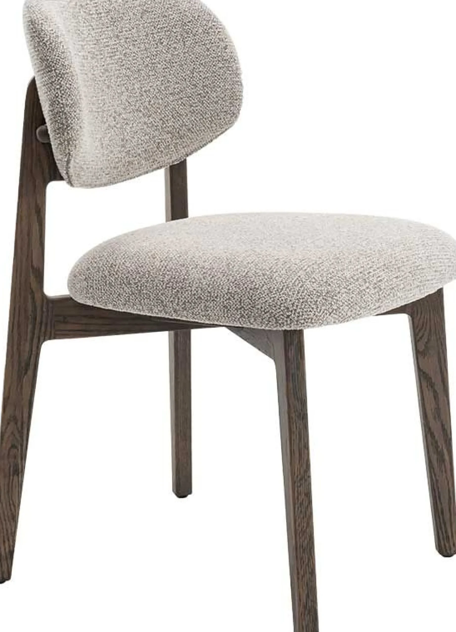 Rousseau Esszimmerstuhl Carmen - 48x59x83,5cm - Räuchereiche/beiger Stoff