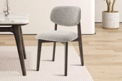 Rousseau Esszimmerstuhl Carmen - 48x59x83,5cm - Räuchereiche/beiger Stoff
