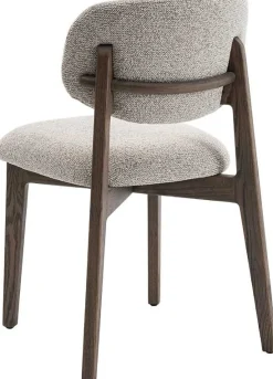 Rousseau Esszimmerstuhl Carmen - 48x59x83,5cm - Räuchereiche/beiger Stoff