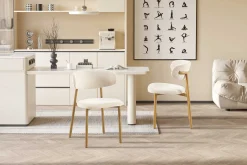 Rousseau Esszimmerstuhl Coco - 53x52x78cm - Metall/r Stoff