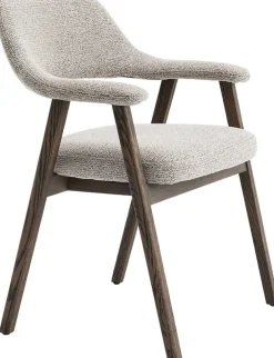 Rousseau Esszimmerstuhl Coralie - 64x59.5x83cm - Eiche rauch/beige Stoff