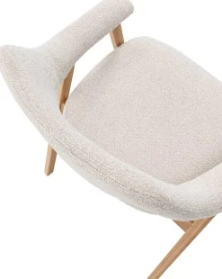 Rousseau Esszimmerstuhl Coralie - 64x59.5x83cm - Eiche massiv/beige Stoff