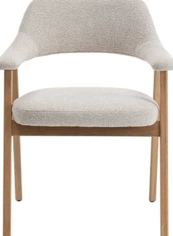 Rousseau Esszimmerstuhl Coralie - 64x59.5x83cm - Eiche massiv/beige Stoff