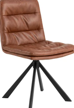 Emob Esszimmerstuhl Dean - 47x57x85cm - Kunstleder - cognac