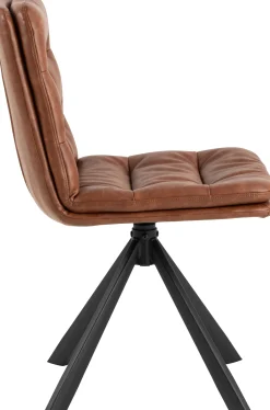 Emob Esszimmerstuhl Dean - 47x57x85cm - Kunstleder - cognac