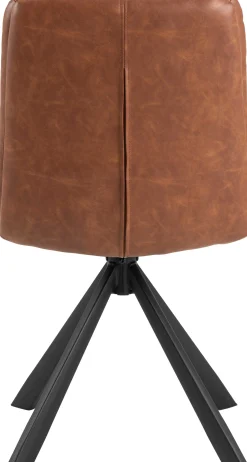 Emob Esszimmerstuhl Dean - 47x57x85cm - Kunstleder - cognac