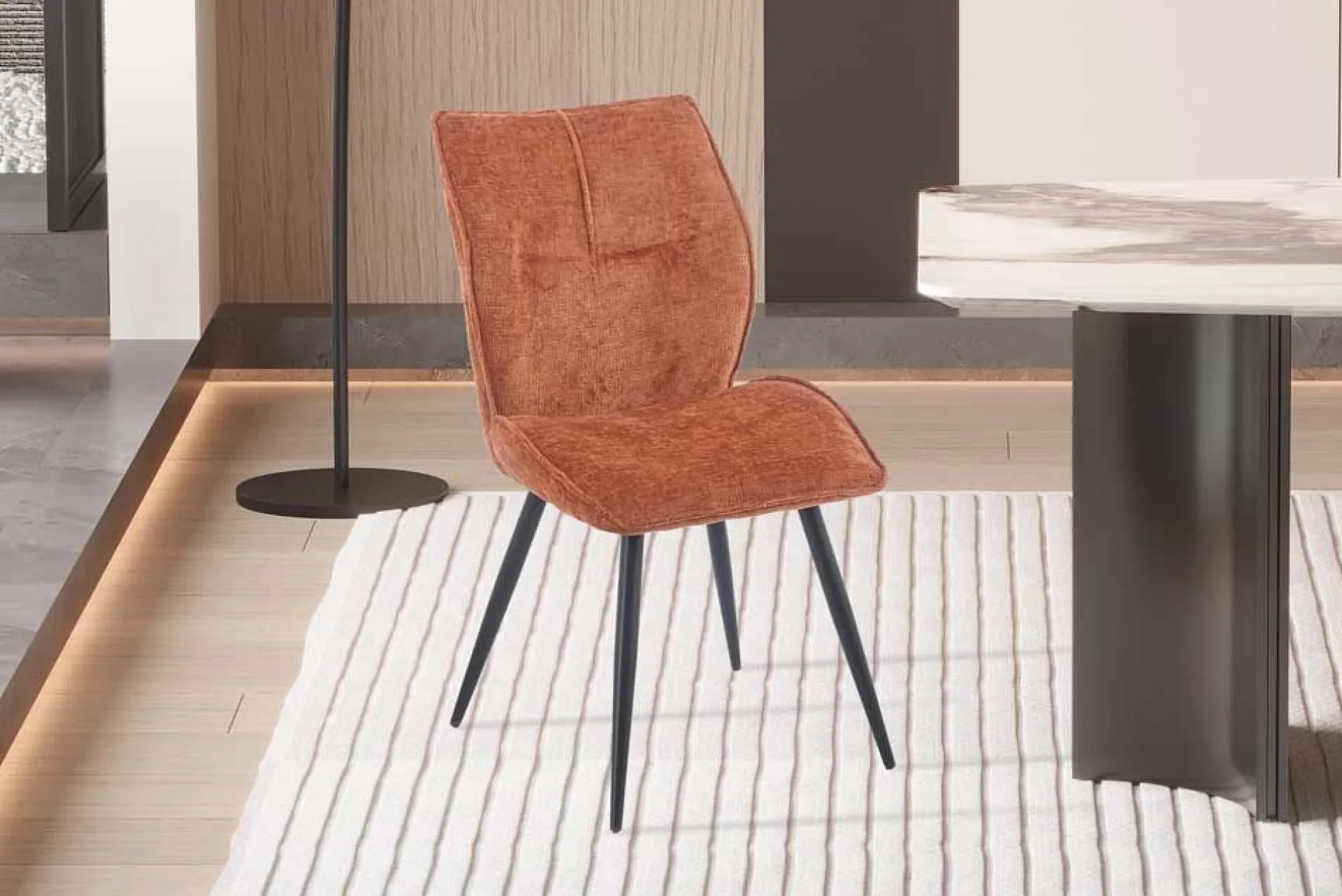 Rousseau Esszimmerstuhl Faye - 49x65x89cm - Rost