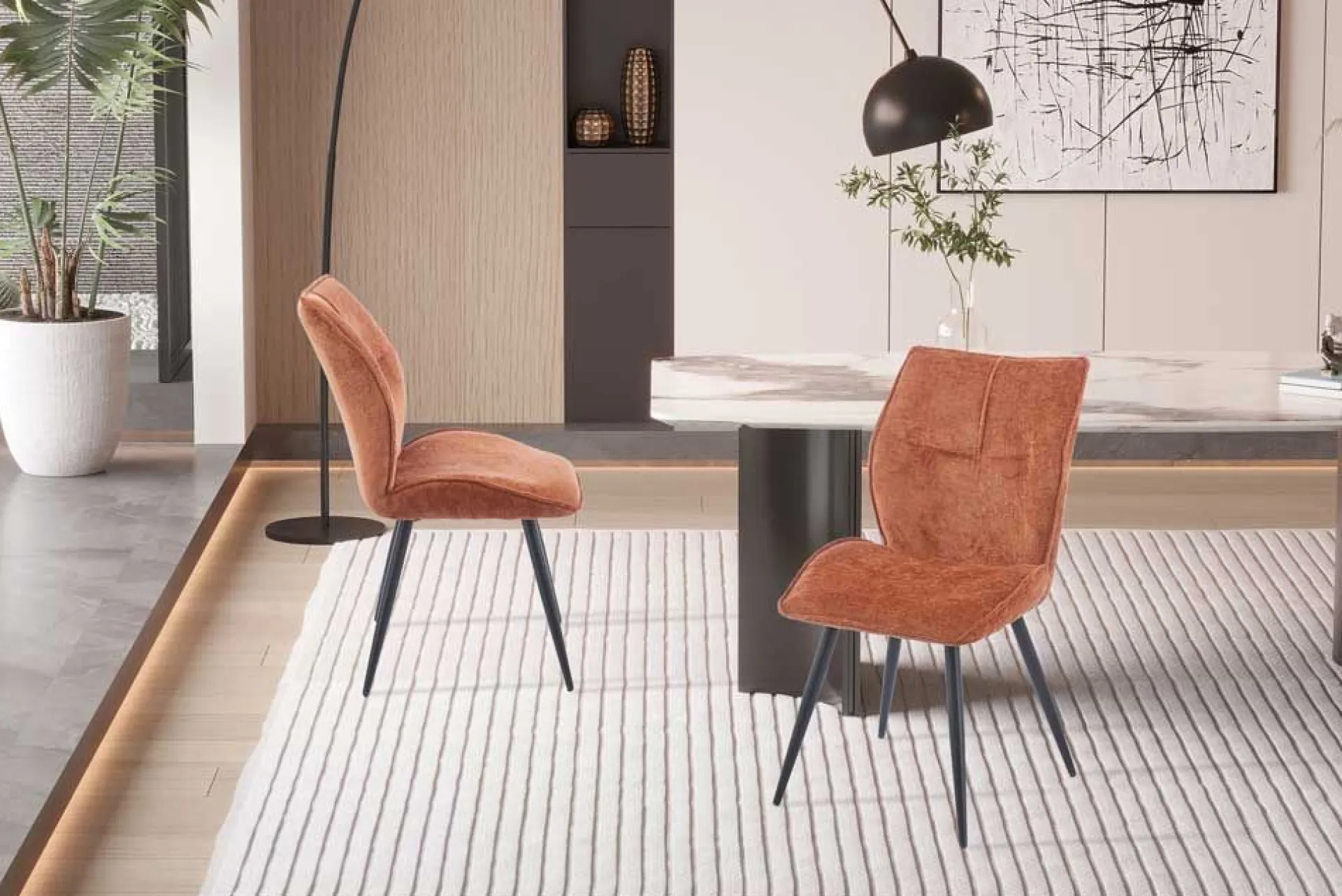 Rousseau Esszimmerstuhl Faye - 49x65x89cm - Rost