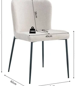 Rousseau Esszimmerstuhl Lisa | 50 x 62 x 85 cm | Beige