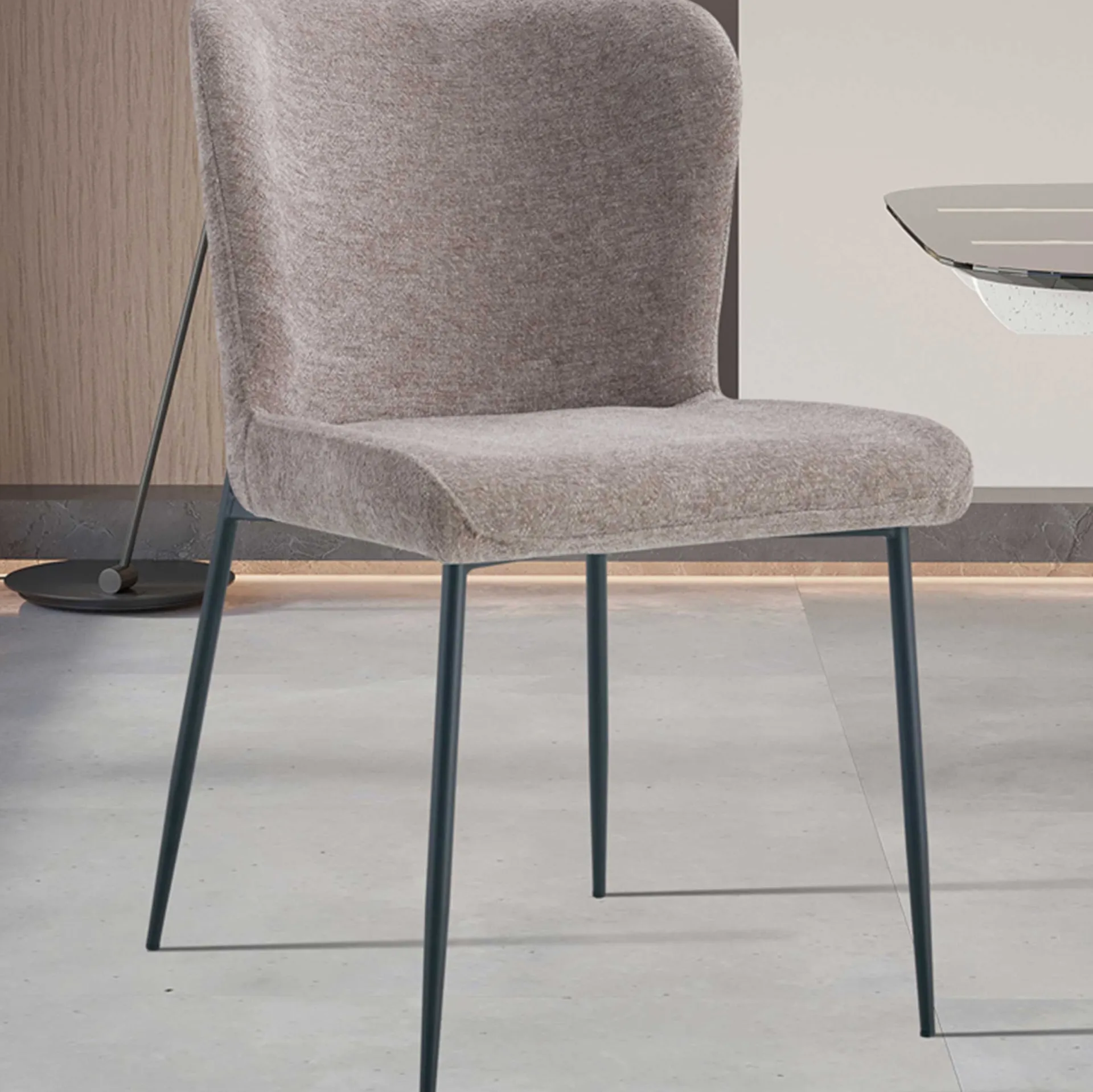 Rousseau Esszimmerstuhl Lisa | 50 x 62 x 85 cm | Sandfarbenes Design