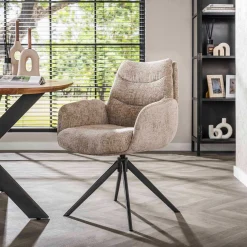 Emob Esszimmerstuhl Lungo - 66x67x90cm - drehbar - sand