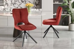 Rousseau Esszimmerstuhl Morris - 48x59.5x90cm - drehbar - er Stoff