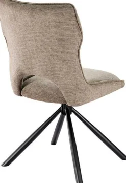 Rousseau Esszimmerstuhl Morris - 48x59.5x90cm - drehbar - heller Stoff