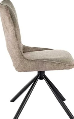 Rousseau Esszimmerstuhl Morris - 48x59.5x90cm - drehbar - heller Stoff