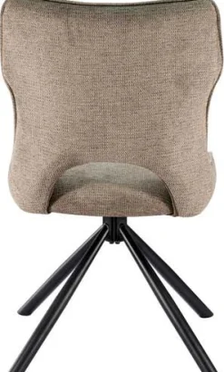 Rousseau Esszimmerstuhl Morris - 48x59.5x90cm - drehbar - heller Stoff
