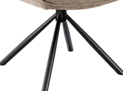Rousseau Esszimmerstuhl Morris - 48x59.5x90cm - drehbar - heller Stoff