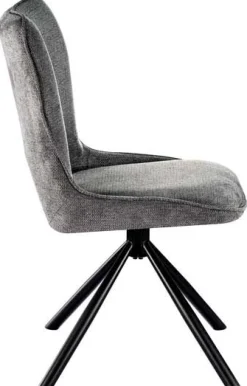 Rousseau Esszimmerstuhl Morris - 48x59.5x90cm - drehbar - dunkeler Stoff