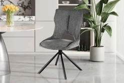 Rousseau Esszimmerstuhl Morris - 48x59.5x90cm - drehbar - dunkeler Stoff